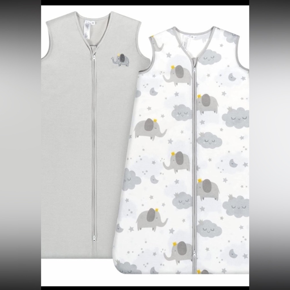 Elephant Print Kids Pajamas Sleep Sacks